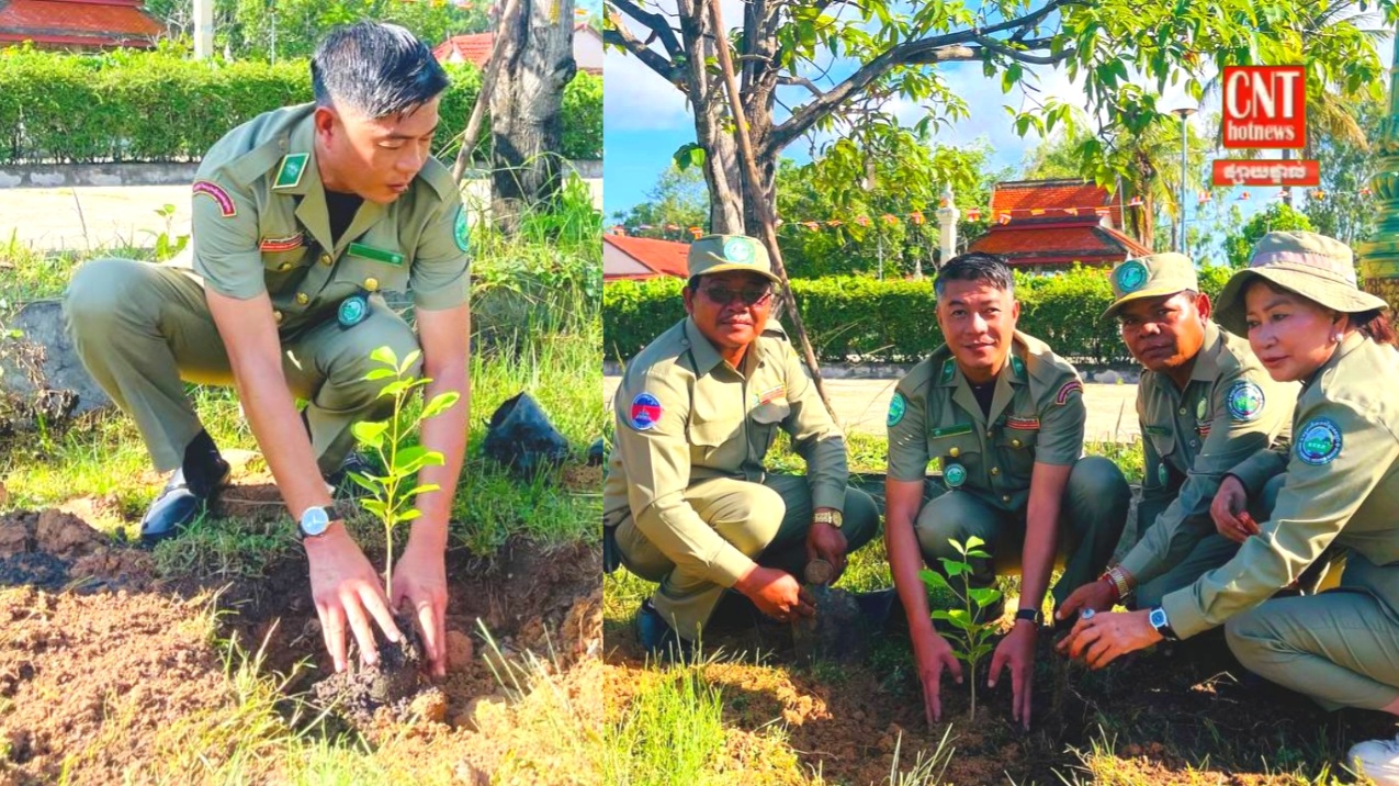 លោកបណ្ឌិត ហោ គន្ធា ប្រធានអង្គការ​ចីរភាព​បរិស្ថាន​កម្ពុជា អញ្ជើញដឹកនាំសមាជិកចូលរួមដាំកូន​ឈើ​ចម្រុះ​ចំនួន ២.៥០០​ដើម ក្រោម​ប្រធានបទ​យុទ្ធនាការ «​ពន្លក​បៃតង​».